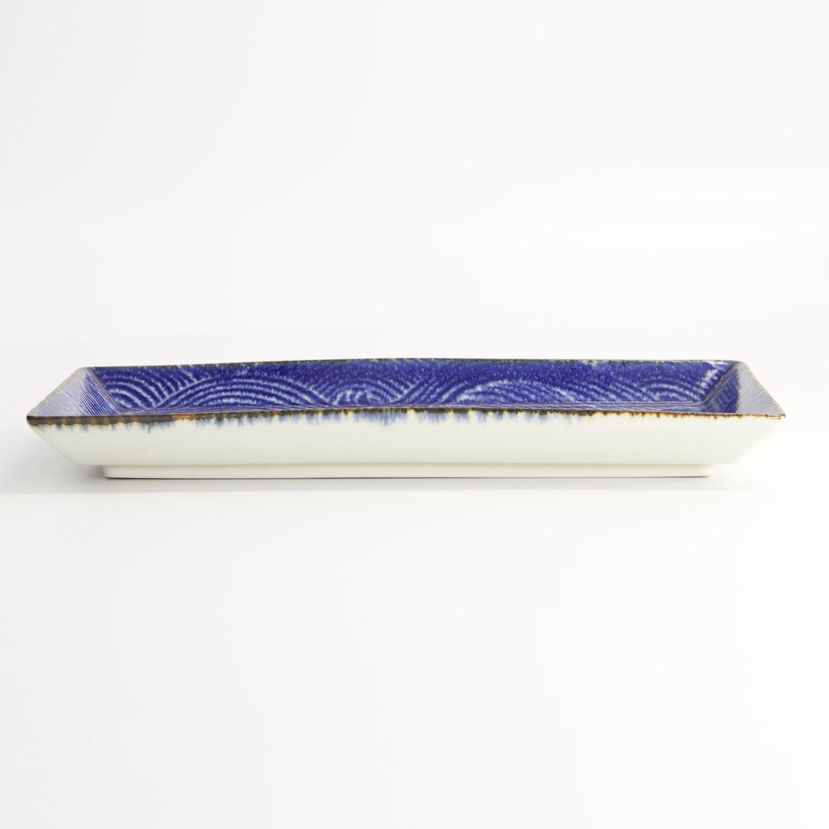 Porzellanteller Seigaiha (Blaue Wellen)