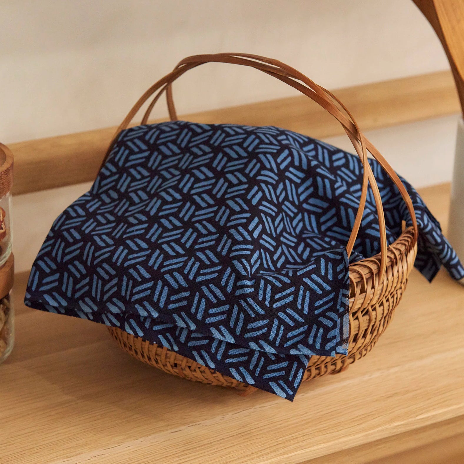 Tenugui mit Bambus-Sechseck Muster