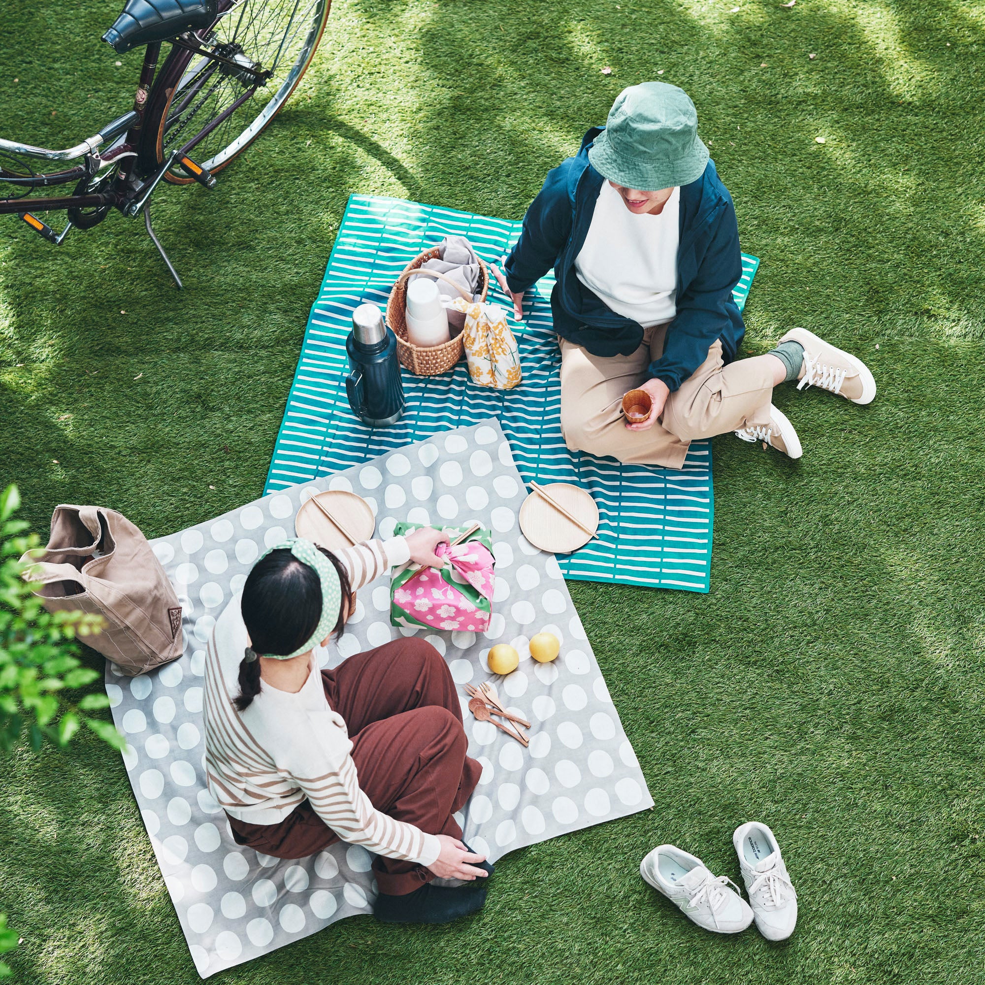 Großes Furoshiki, Grüner Bambus