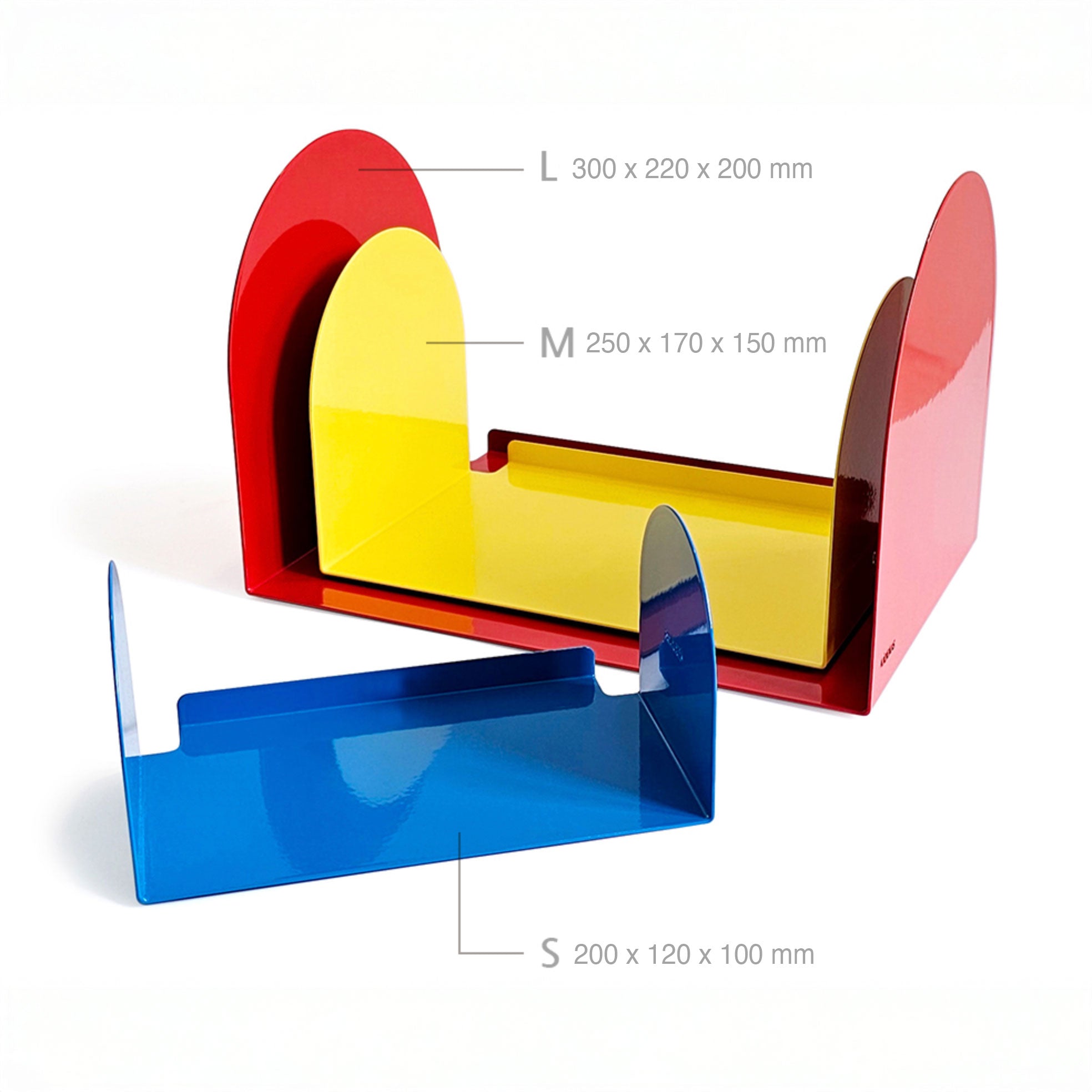 UUU Buchstützen (3er-Set in jeweils 3 Farben)