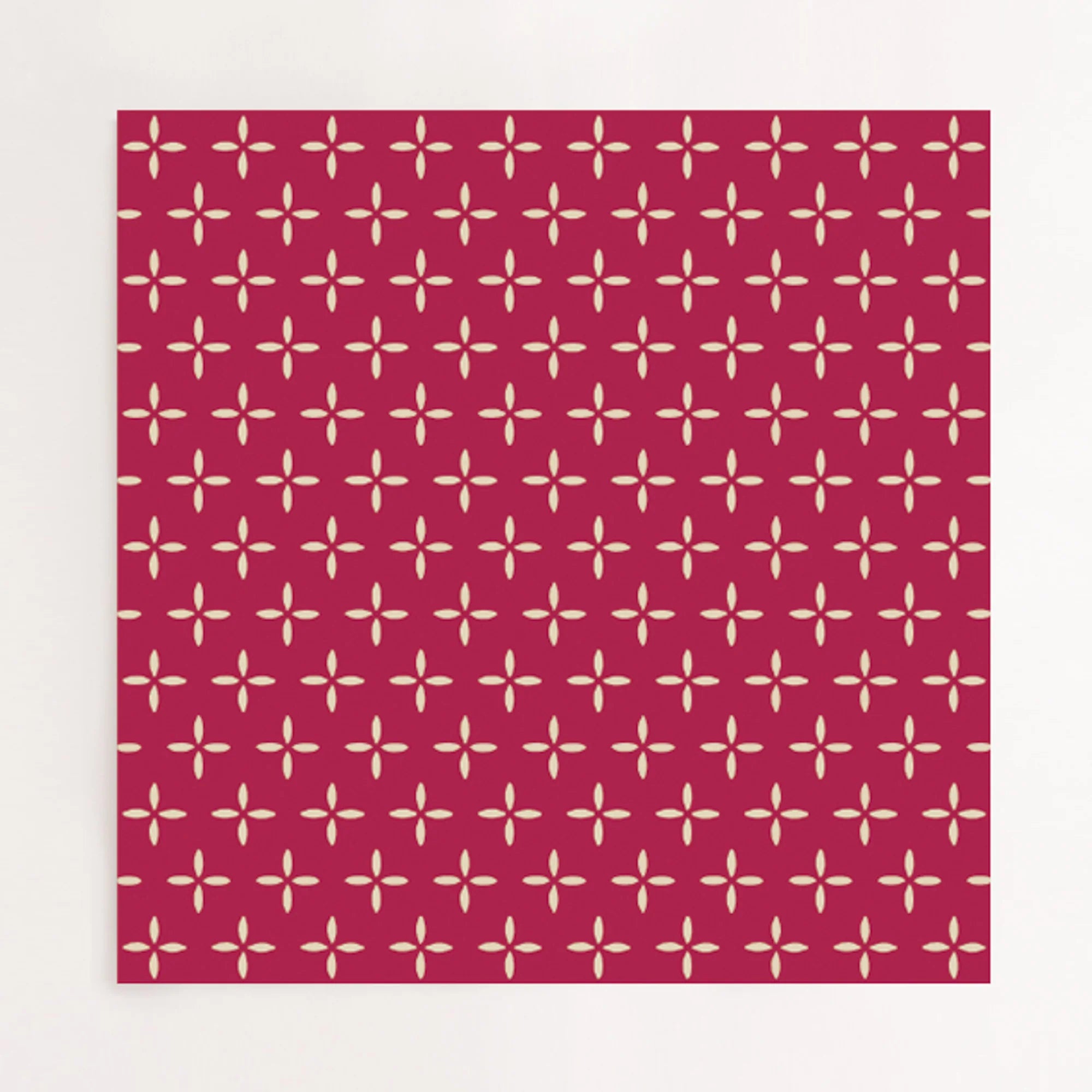 Großes Furoshiki, Blume Purpurrot