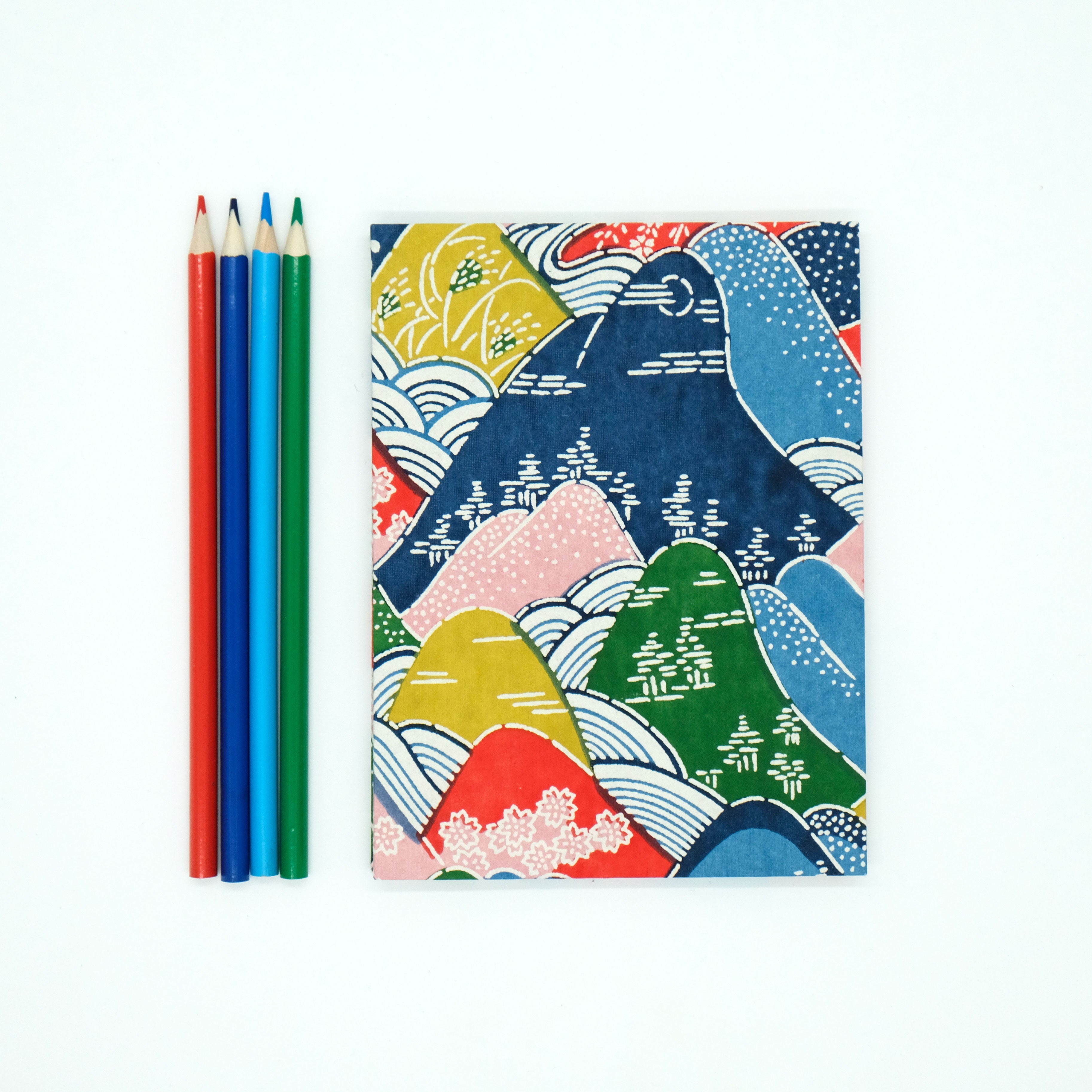 Leporello mit Einband aus Chiyogami