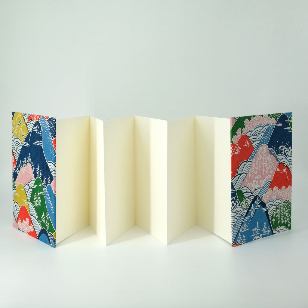 Leporello mit Einband aus Chiyogami