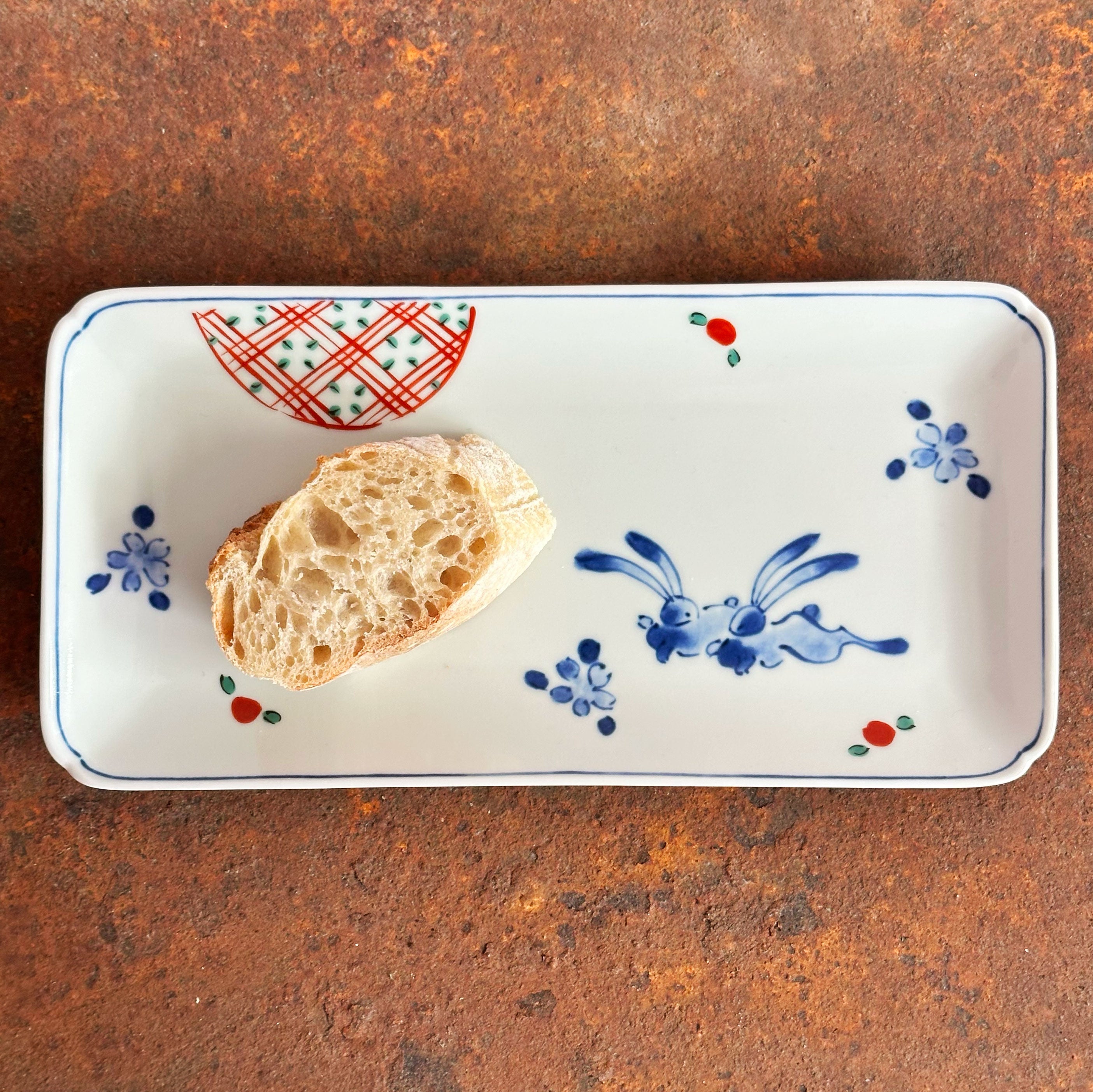 Porzellanteller Zwei Hasen