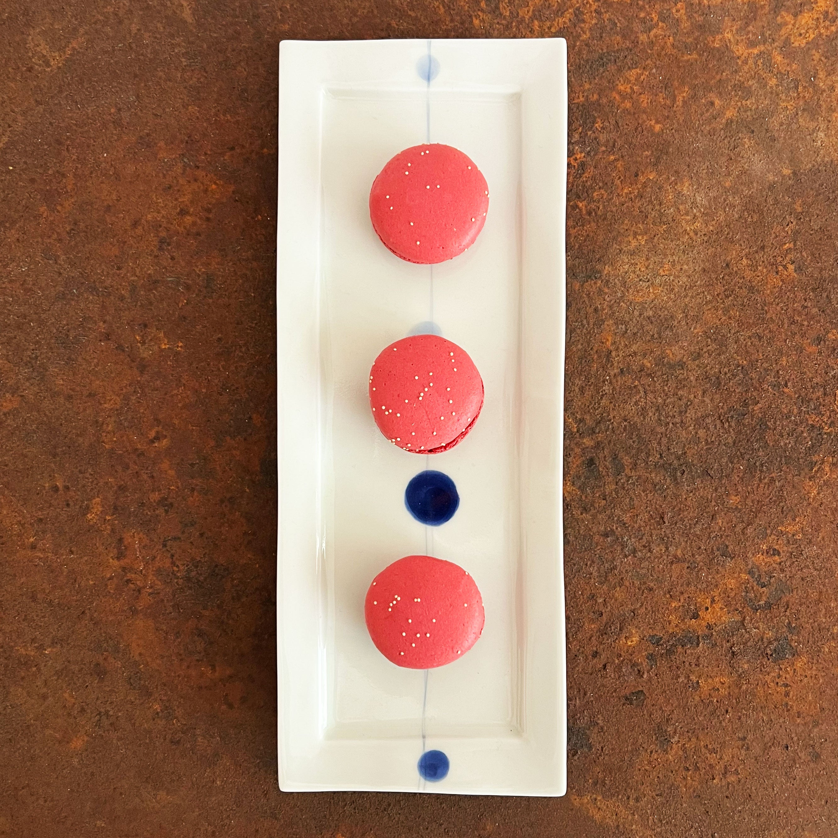 Porzellanteller Aodama (Blaue Kugeln)