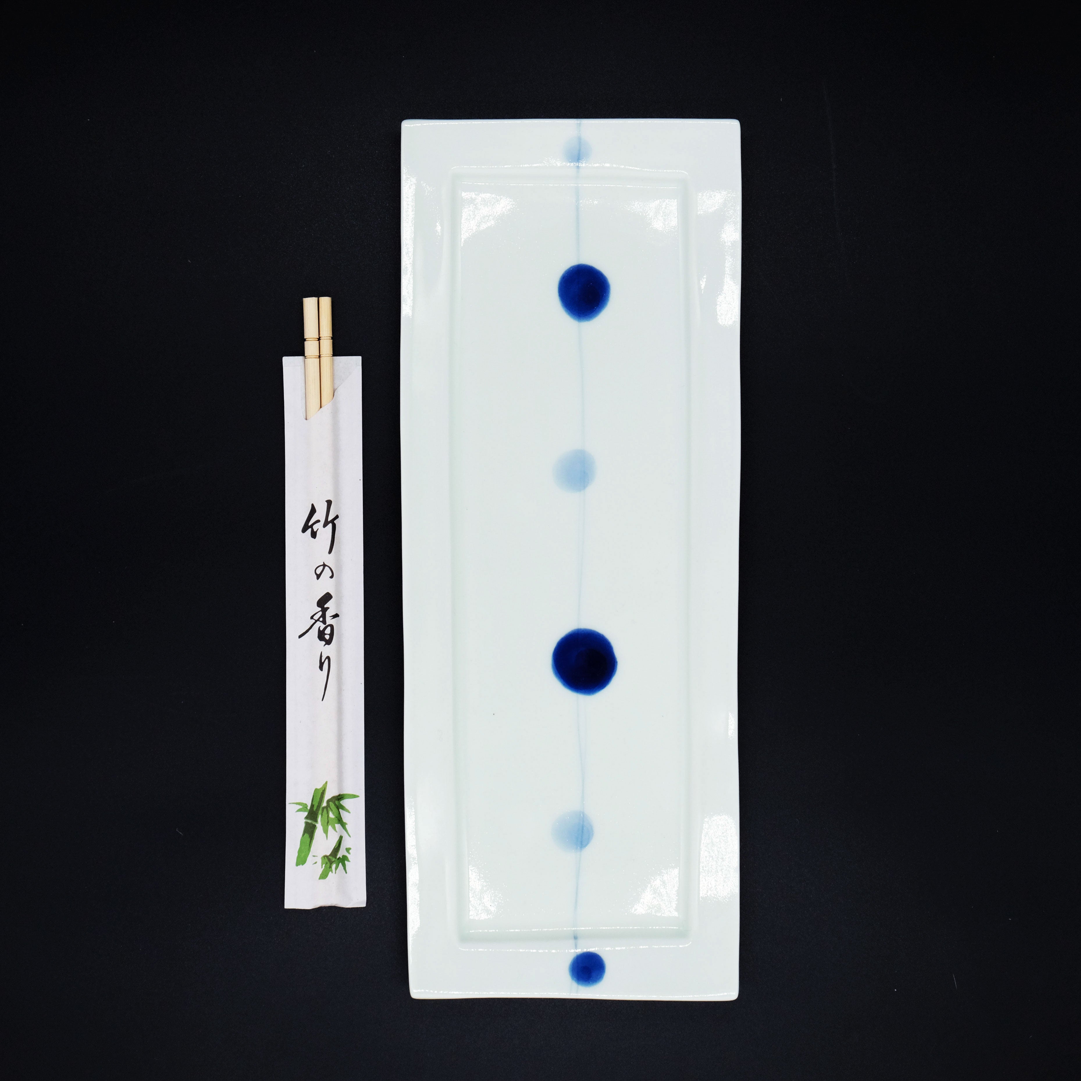 Porzellanteller Aodama (Blaue Kugeln)