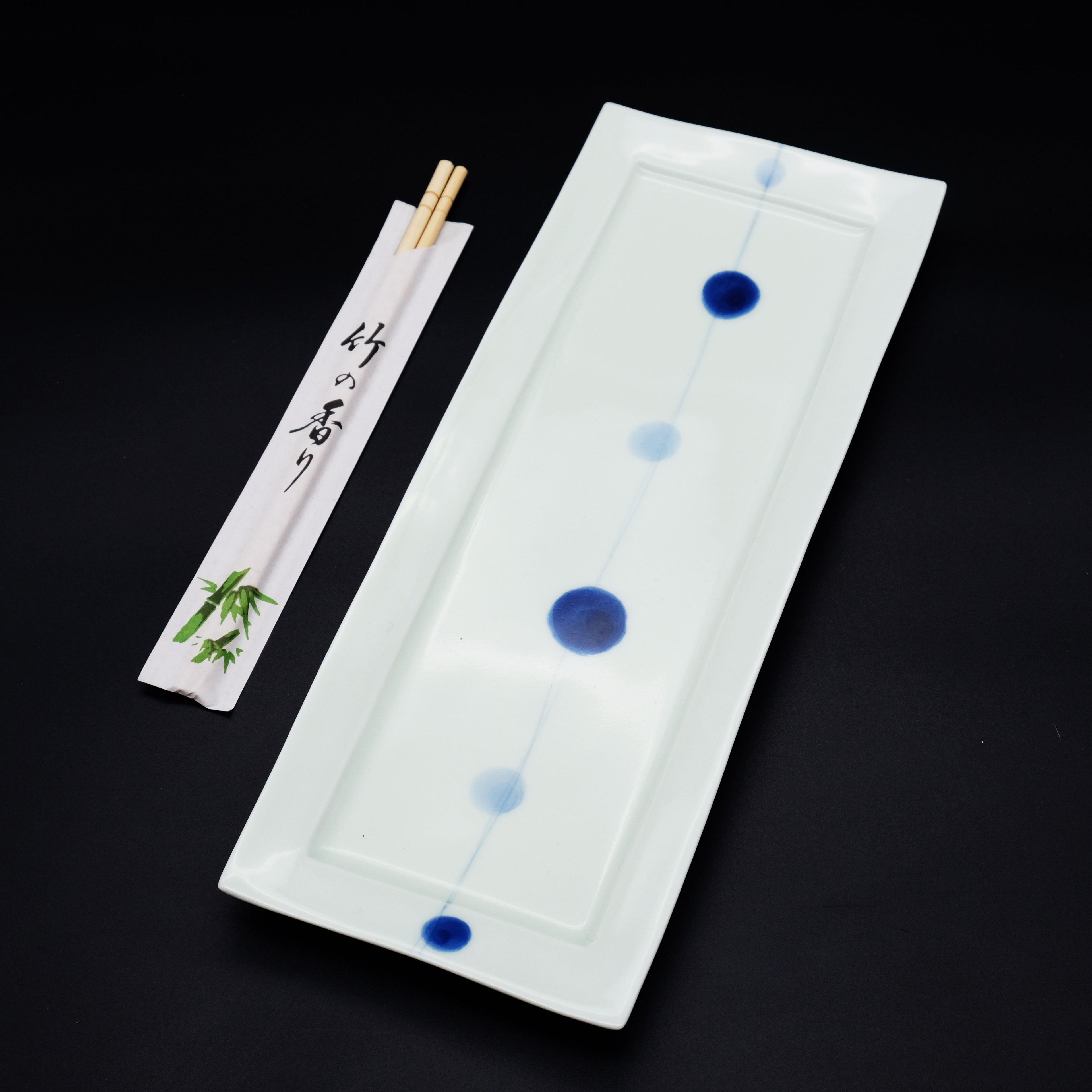 Porzellanteller Aodama (Blaue Kugeln)