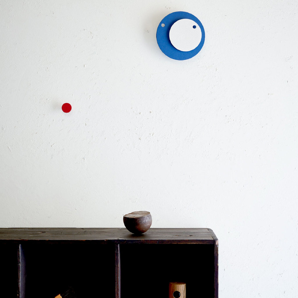 Papier-Wanduhr Blau