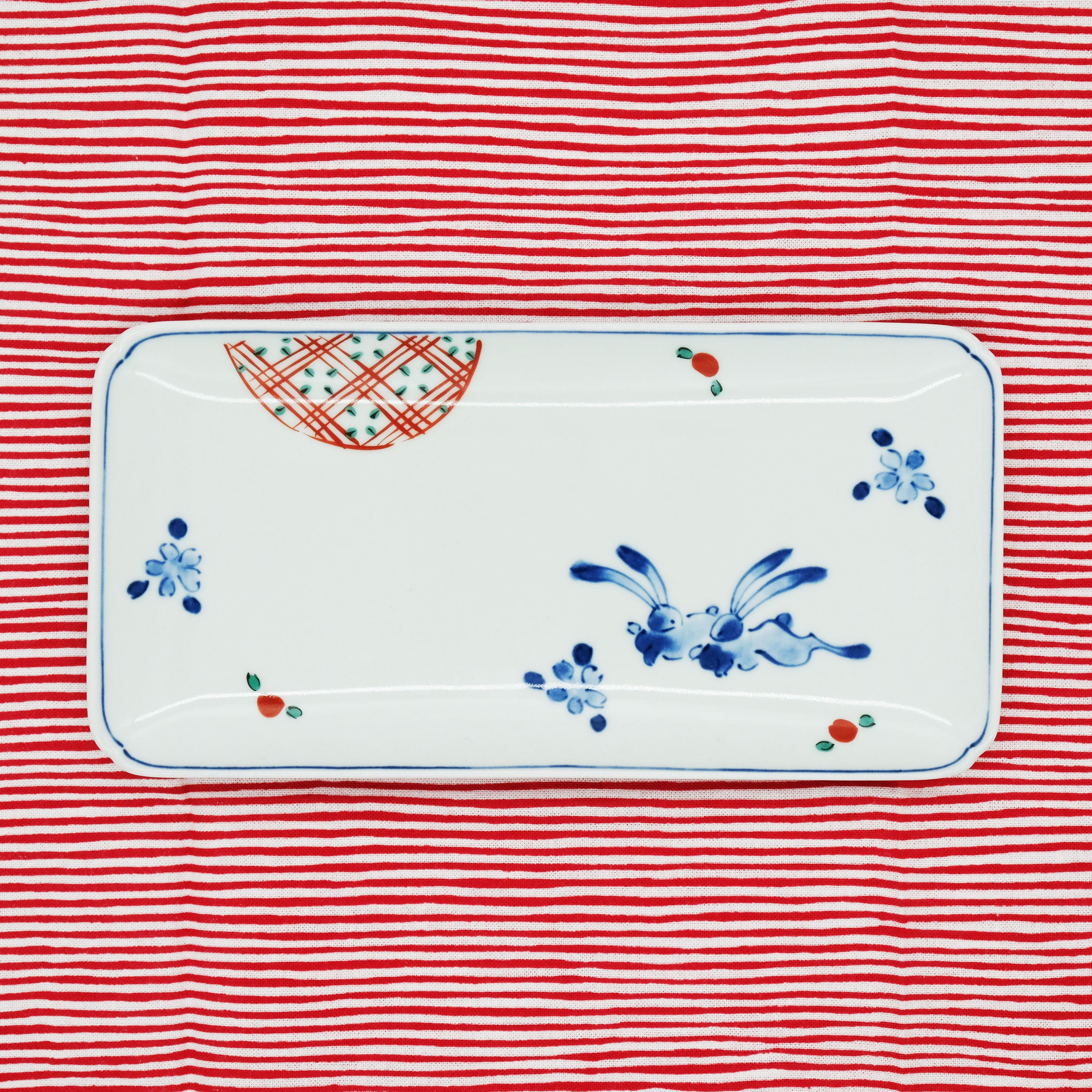 Porzellanteller Zwei Hasen