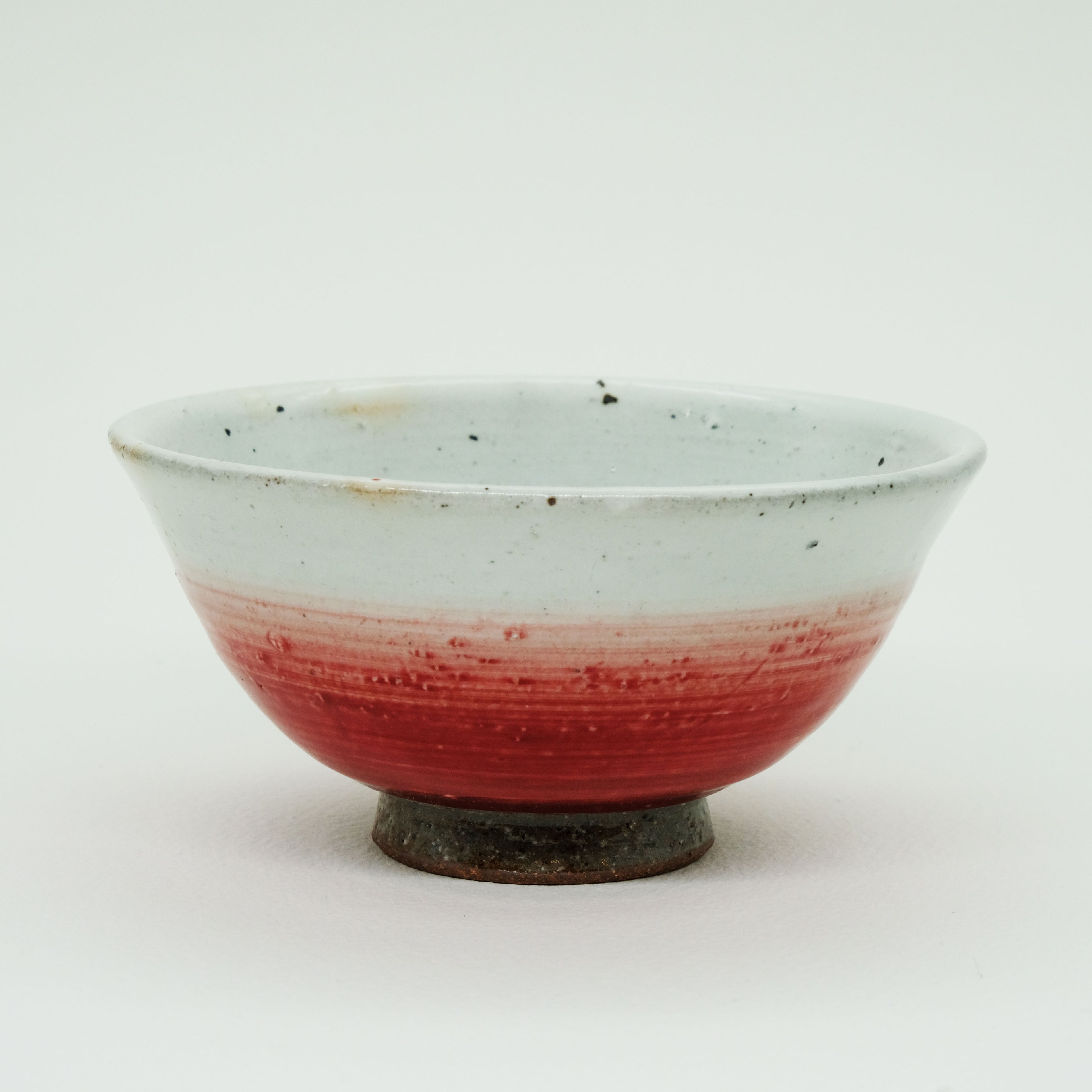 Keramik-Schale Weiß/Rot